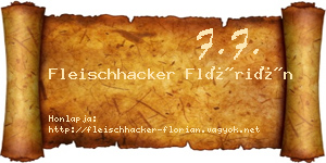 Fleischhacker Flórián névjegykártya